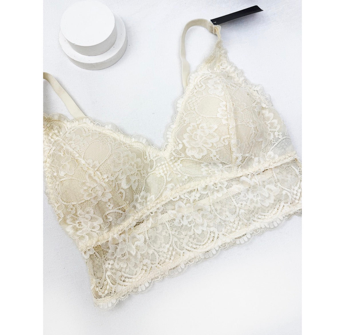 Floral Lace Bralette with Adjustable Straps