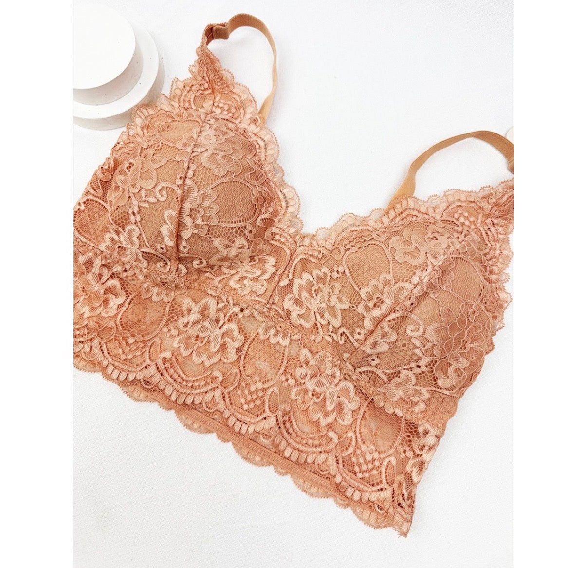 Floral Lace Bralette with Adjustable Straps