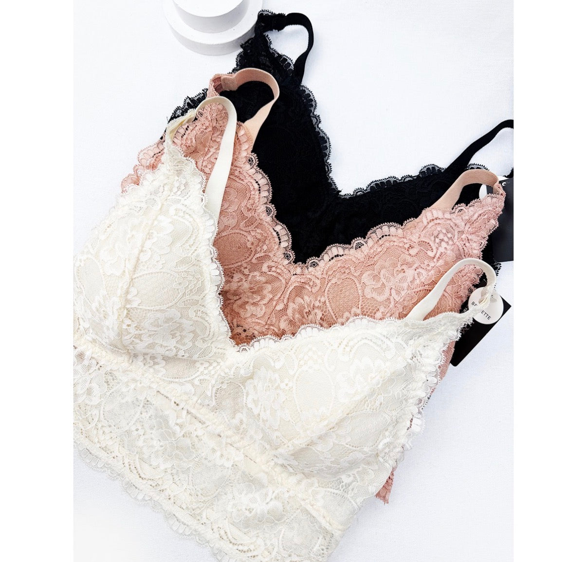 Floral Lace Bralette with Adjustable Straps